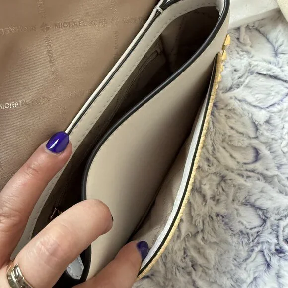 Michael Kors Cece Medium Straw and Studded Shoulder Bag - NWOT - Picture 14 of 15